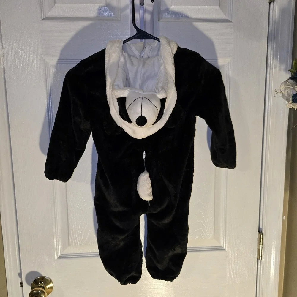 Panda Bear Hooded Halloween‎ Costume Pajama Suit Lounger Size 18 Months Michley